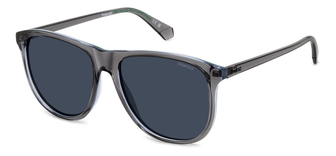 Óculos de sol polaroid pld 4178/s kb7 c3 gris rectangular masculino tamanho 55mm - Vista principal