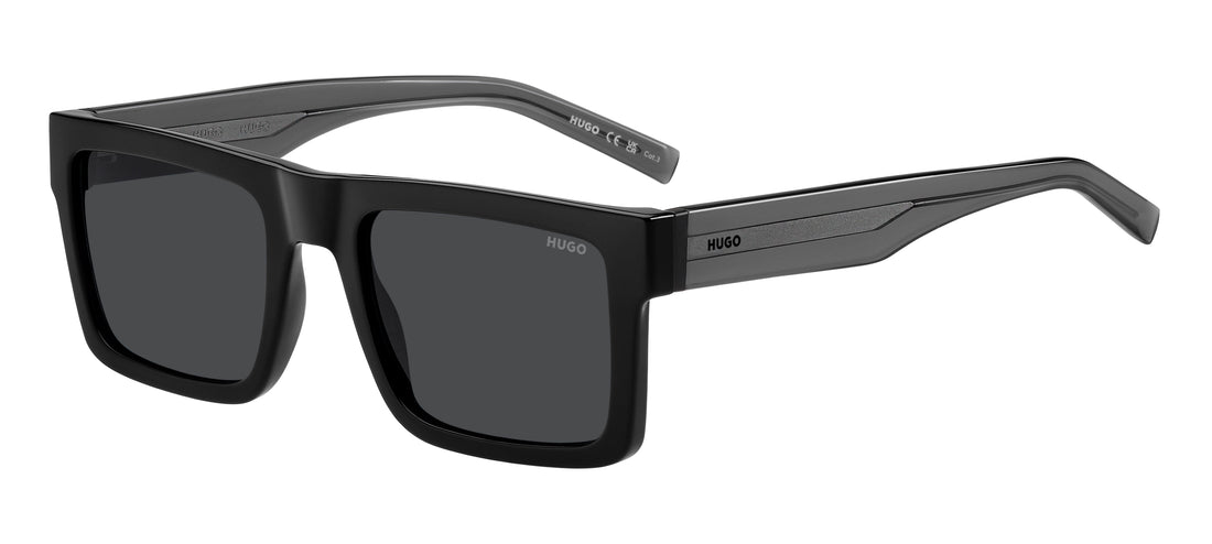 Sunglasses hugo hg 1314/s 807 ir negro rectangular flat top masculino size 55mm - Main view