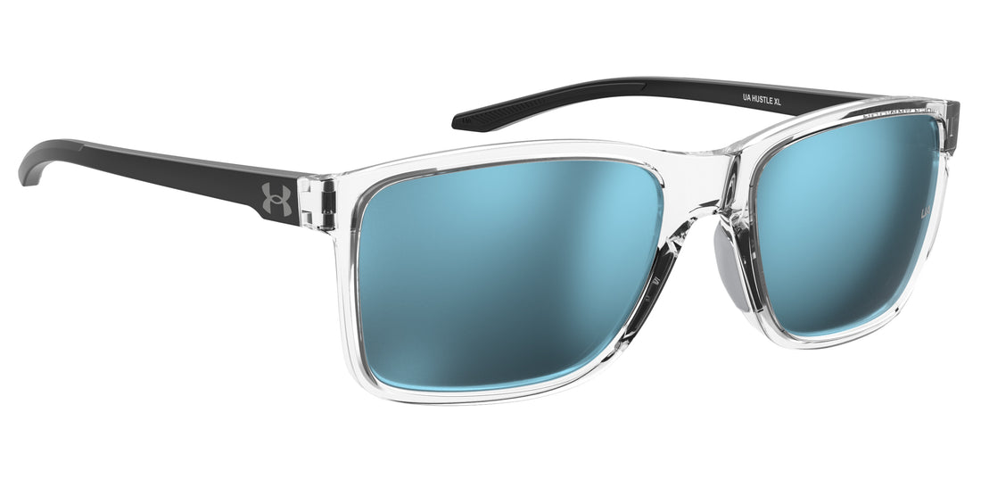 Occhiali da sole under armour ua hustle xl mng z0 transparente rectangular unisex taglia 59mm - Vista dettagliata