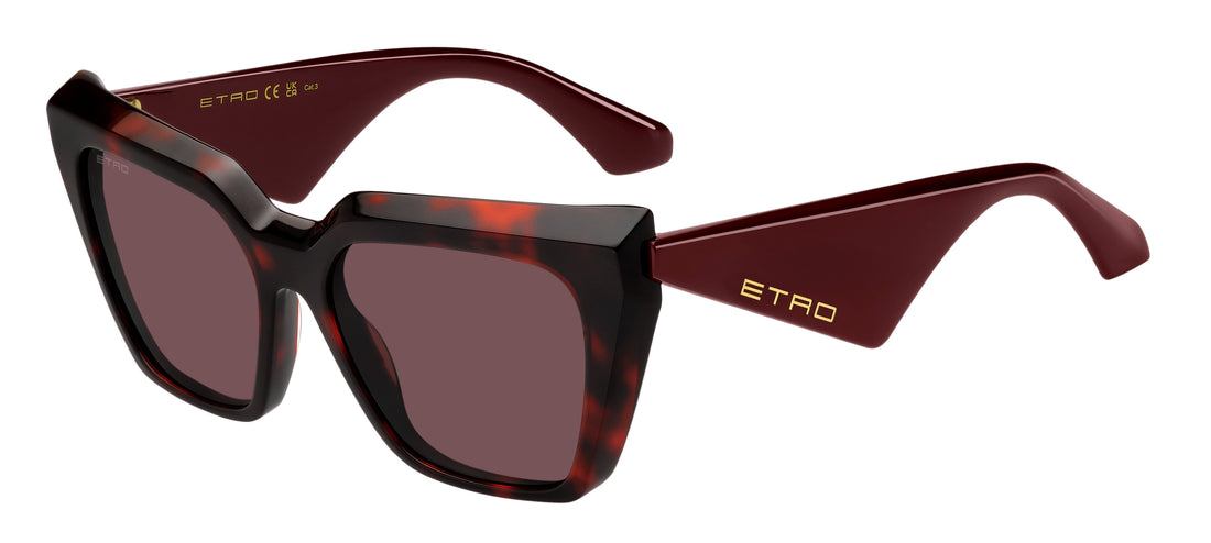 Zonnebrillen etro 0096/g/s 82u u1 havana rectangular femenino maat 55mm - Hoofdaanzicht
