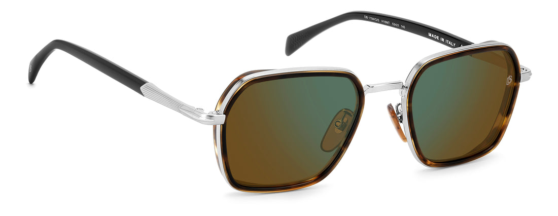 Óculos de sol david beckham db 1194/g/s h16 mt plateado square masculino tamanho 53mm - Vista de detalhe