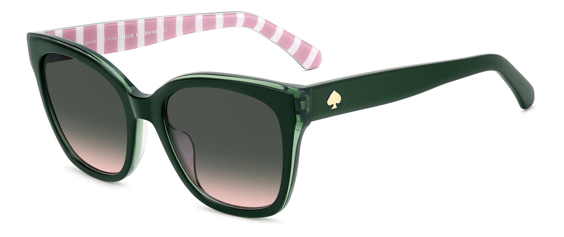 Óculos de sol kate spade ks daesha 2/g/s 1ed jp verde square femenino tamanho 55mm - Vista principal