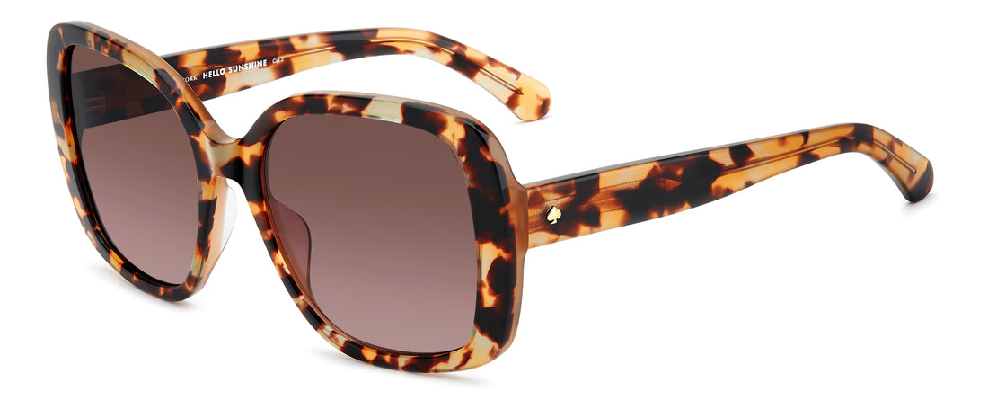 Óculos de sol kate spade ks wenona 2/g/s c9b 3x havana square femenino tamanho 57mm - Vista principal