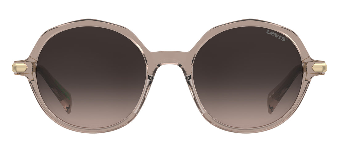 Óculos de sol levis lv 5095/s 10a 70 beige oval femenino tamanho 51mm - Vista de detalhe
