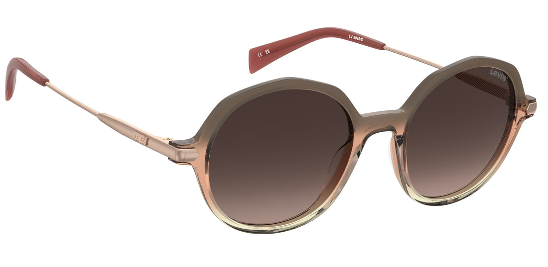 Óculos de sol levis lv 5095/s 59i ha marron oval femenino tamanho 51mm - Vista de detalhe