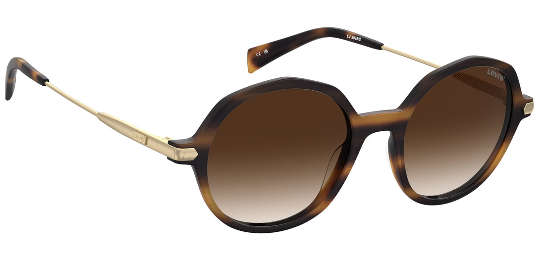 Occhiali da sole levis lv 5095/s sx7 ha havana oval femenino taglia 51mm - Vista dettagliata