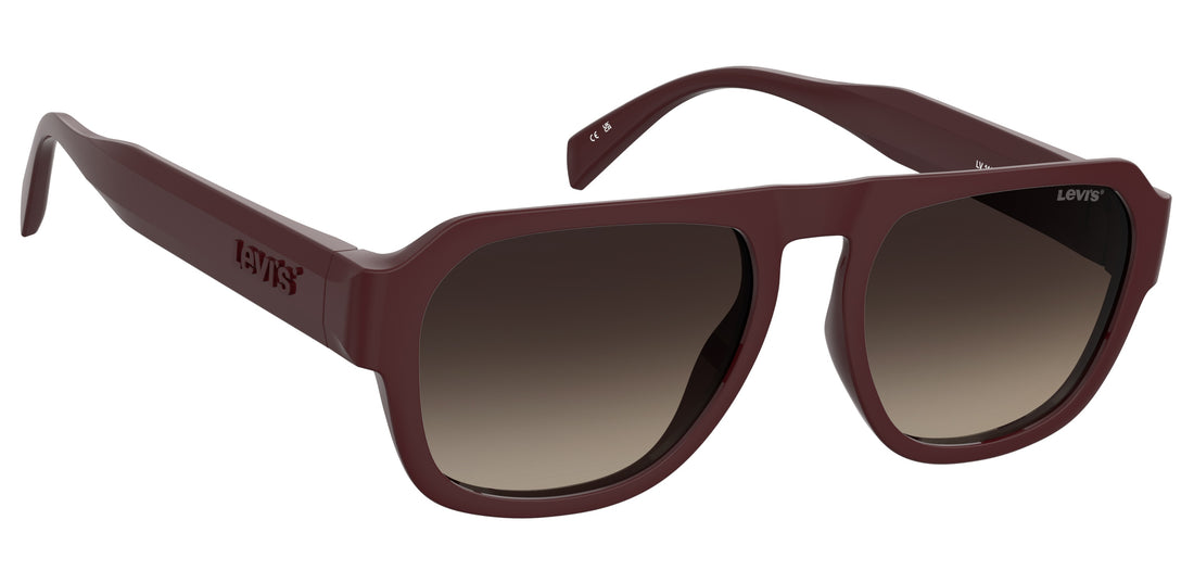 Óculos de sol levis lv 1100/s lhf ha burdeos rectangular unisex tamanho 54mm - Vista de detalhe