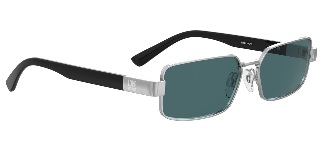 Occhiali da sole moschino love mol100/s 010 ku plateado rectangular femenino taglia 58mm - Vista dettagliata