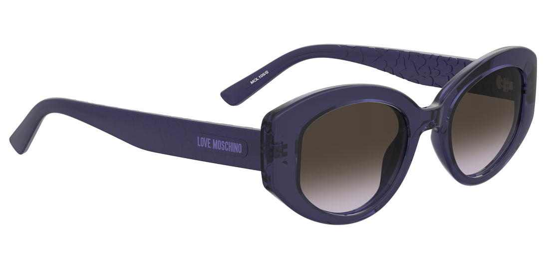 Gafas de sol moschino love mol105/s b3v qr violeta cat eye femenino talla 50mm - Vista de detalle
