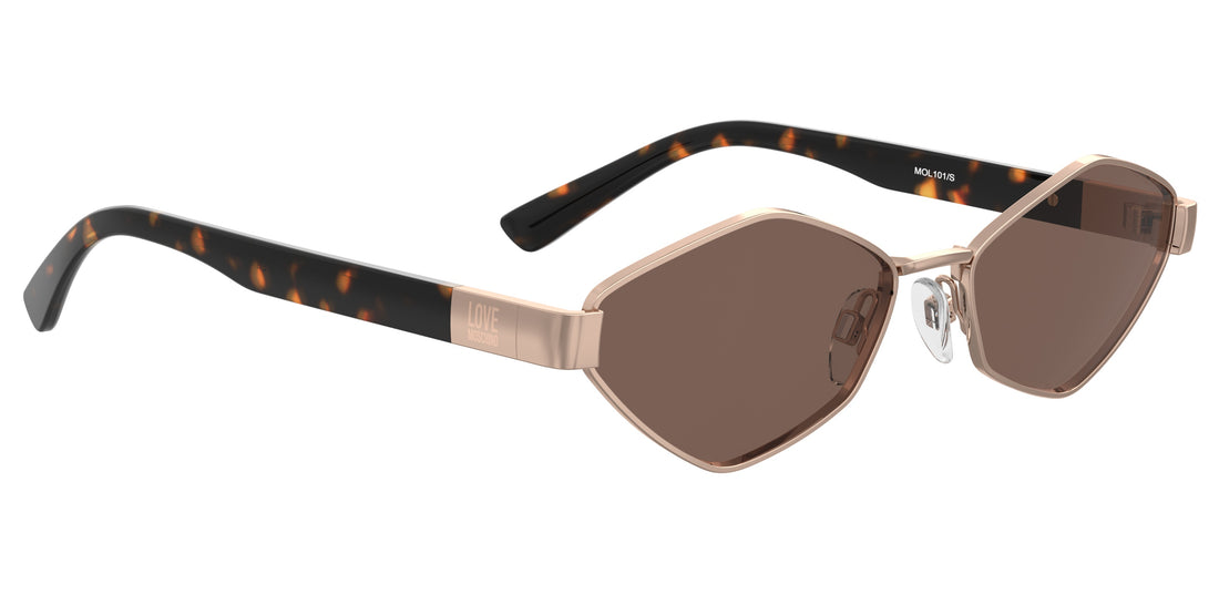 Gafas de sol moschino love mol101/s ddb 4s dorado rectangular femenino talla 57mm - Vista de detalle