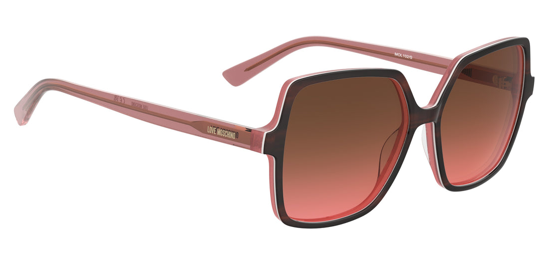 Gafas de sol moschino love mol102/s ex4 m2 marron square femenino talla 57mm - Vista de detalle