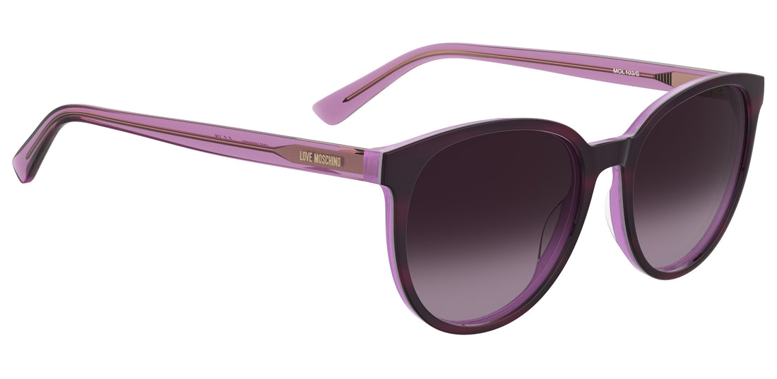 Gafas de sol moschino love mol103/s 7ff dg violeta round femenino talla 55mm - Vista de detalle