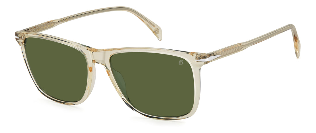 Solbriller david beckham db 1219/s 40g qt amarillo rectangular masculino størrelse 57mm - Hovedvisning