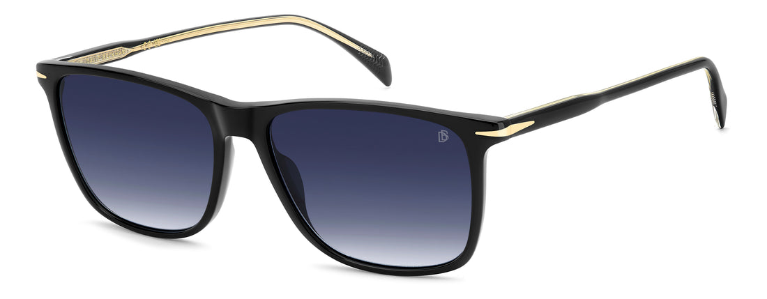 Solbriller david beckham db 1219/s 807 08 negro rectangular masculino størrelse 57mm - Hovedvisning