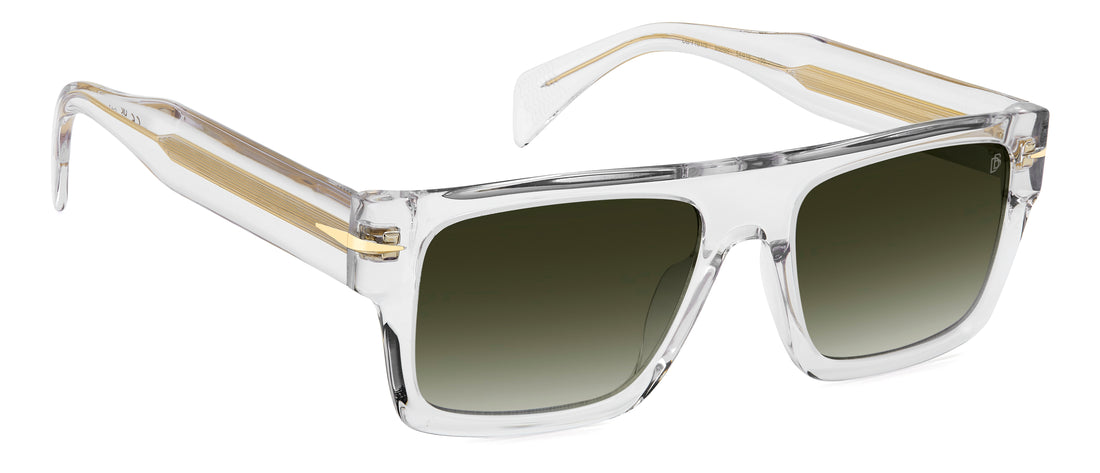 Óculos de sol david beckham db 7161/s 900 9k transparente rectangular masculino tamanho 54mm - Vista de detalhe