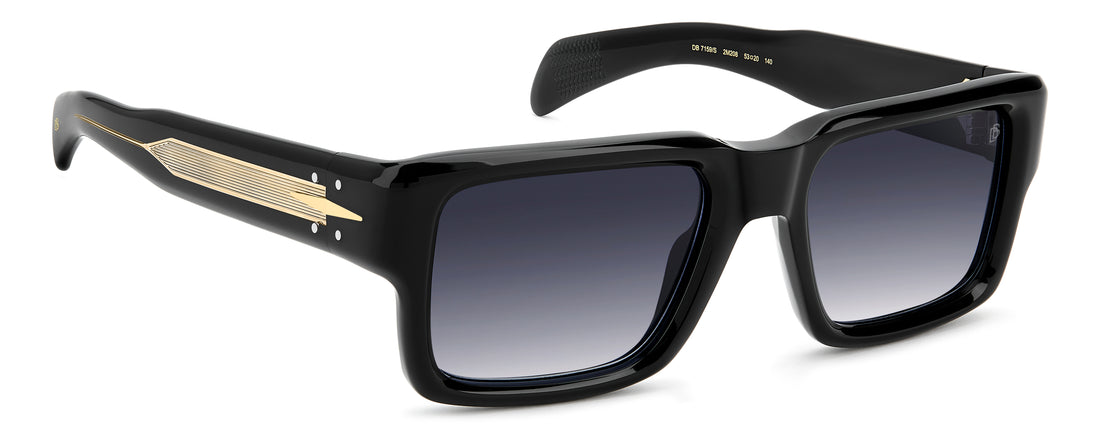 Sunglasses david beckham db 7159/s 2m2 08 negro rectangular masculino size 53mm - Detailed view