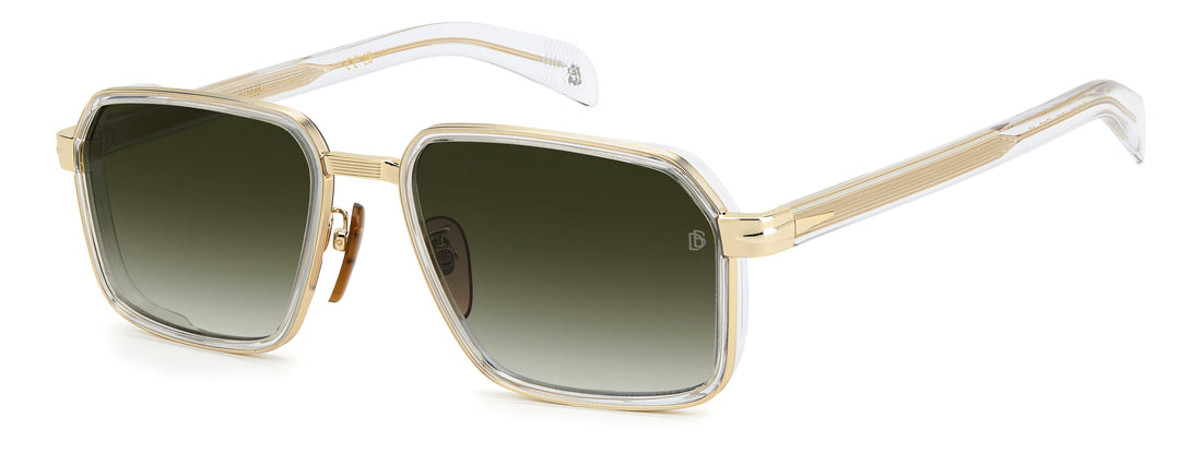 Sunglasses david beckham db 7158/s loj 9k dorado rectangular masculino size 57mm - Main view