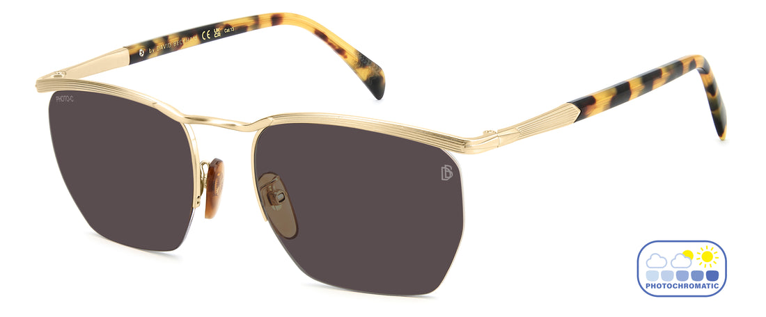 Sunglasses david beckham db 1225/s hm2 63 dorado square masculino size 55mm - Detailed view