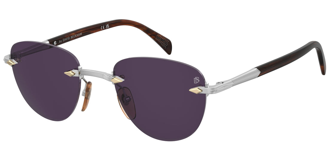 Sunglasses david beckham db 1224/s 9ci ur plateado square masculino size 51mm - Main view