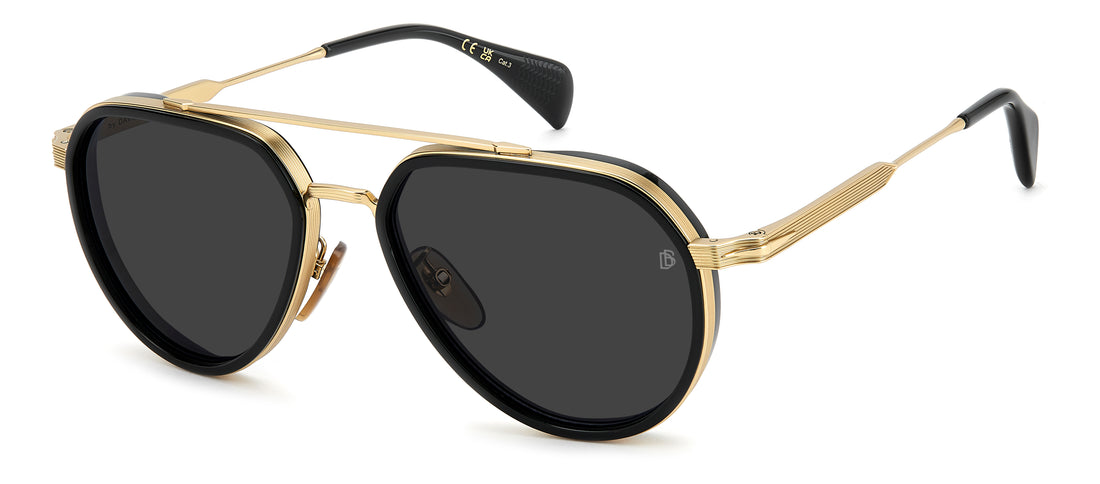 Óculos de sol david beckham db 1226/g/s rhl 2k dorado pilot masculino tamanho 57mm - Vista principal