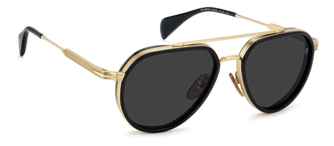 Óculos de sol david beckham db 1226/g/s rhl 2k dorado pilot masculino tamanho 57mm - Vista de detalhe