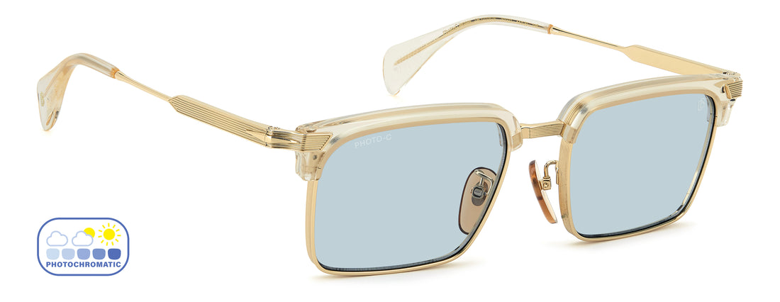 Solbriller david beckham db 1227/g/s 001 sd amarillo rectangular masculino størrelse 54mm - Detaljeret visning