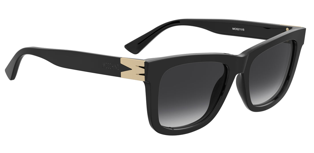 Óculos de sol moschino mos211/s 807 9o negro square femenino tamanho 54mm - Vista de detalhe