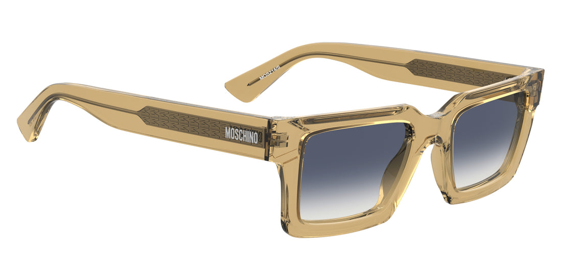 Óculos de sol moschino mos214/s ham 08 beige rectangular unisex tamanho 52mm - Vista de detalhe