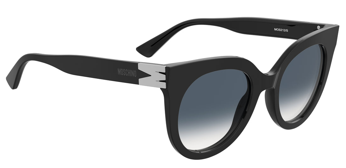 Óculos de sol moschino mos212/s 807 08 negro cat eye femenino tamanho 52mm - Vista de detalhe