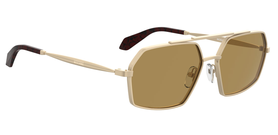 Óculos de sol moschino mos210/s aoz 70 dorado square unisex tamanho 60mm - Vista de detalhe