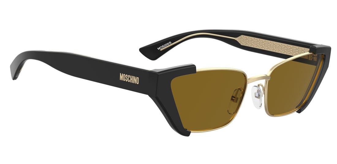 Óculos de sol moschino mos205/s 2m2 70 negro cat eye femenino tamanho 56mm - Vista de detalhe