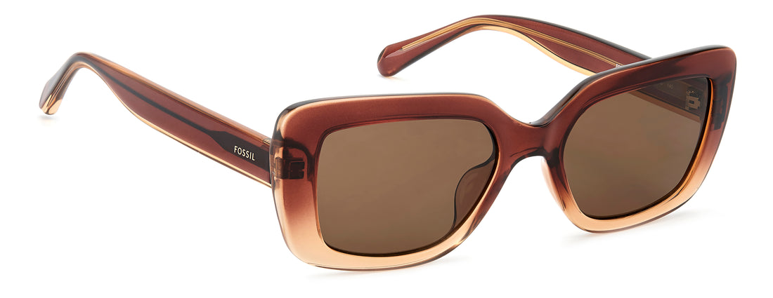 Occhiali da sole fossil fos 3181/s 09q 70 marron rectangular femenino taglia 52mm - Vista dettagliata