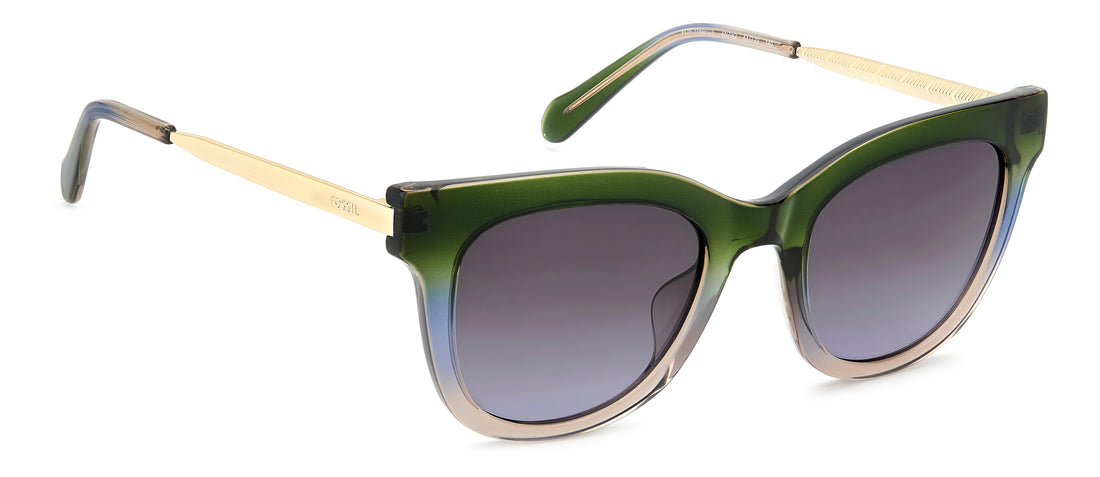 Occhiali da sole fossil fos 2169/g/s 4n7 9o verde cat eye femenino taglia 51mm - Vista dettagliata