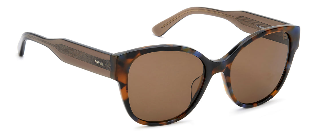 Occhiali da sole fossil fos 2170/g/s x8q 70 marron cat eye femenino taglia 55mm - Vista dettagliata