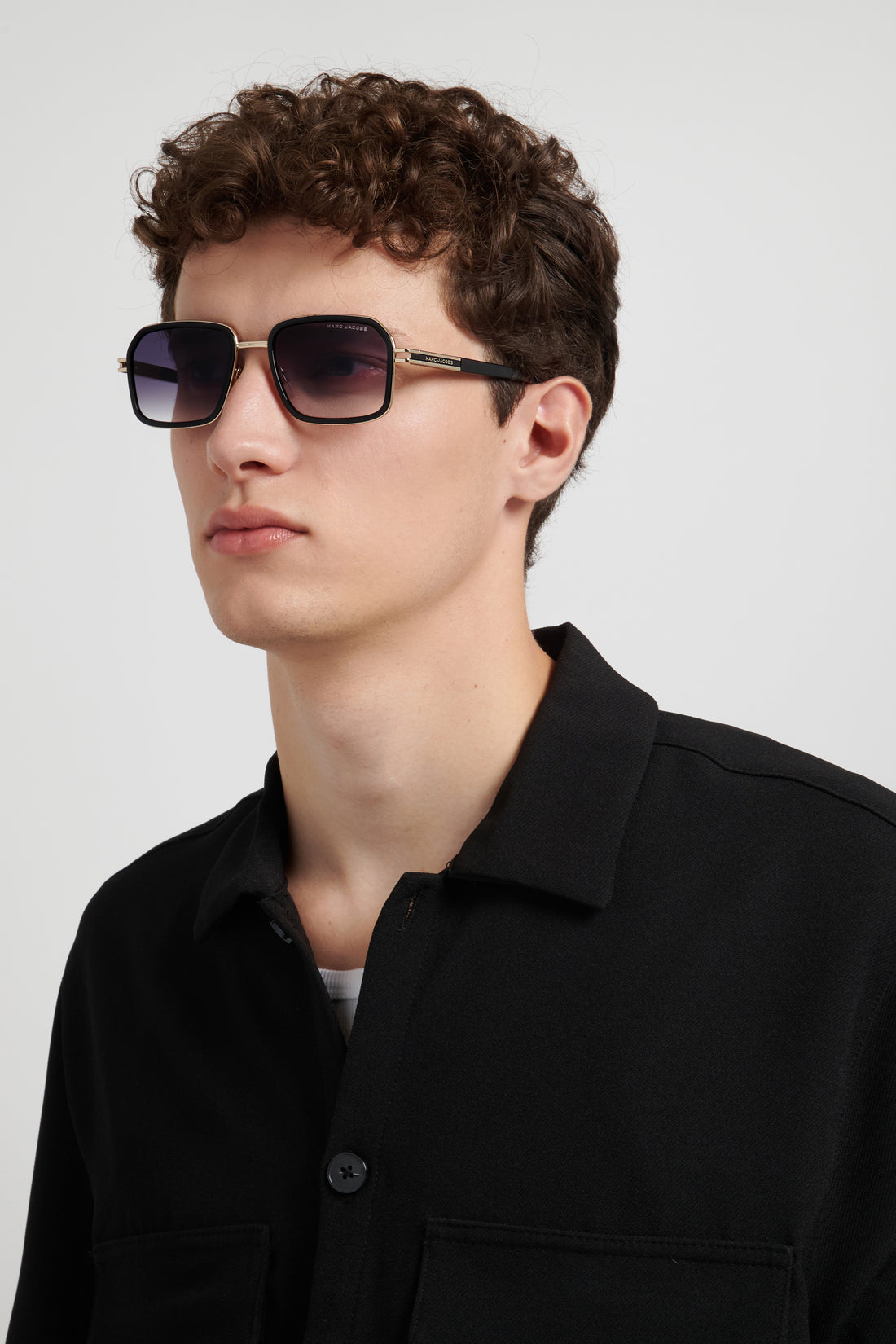 Óculos de sol marc jacobs marc 903/s rhl 9o dorado square masculino tamanho 54mm - Vista de detalhe