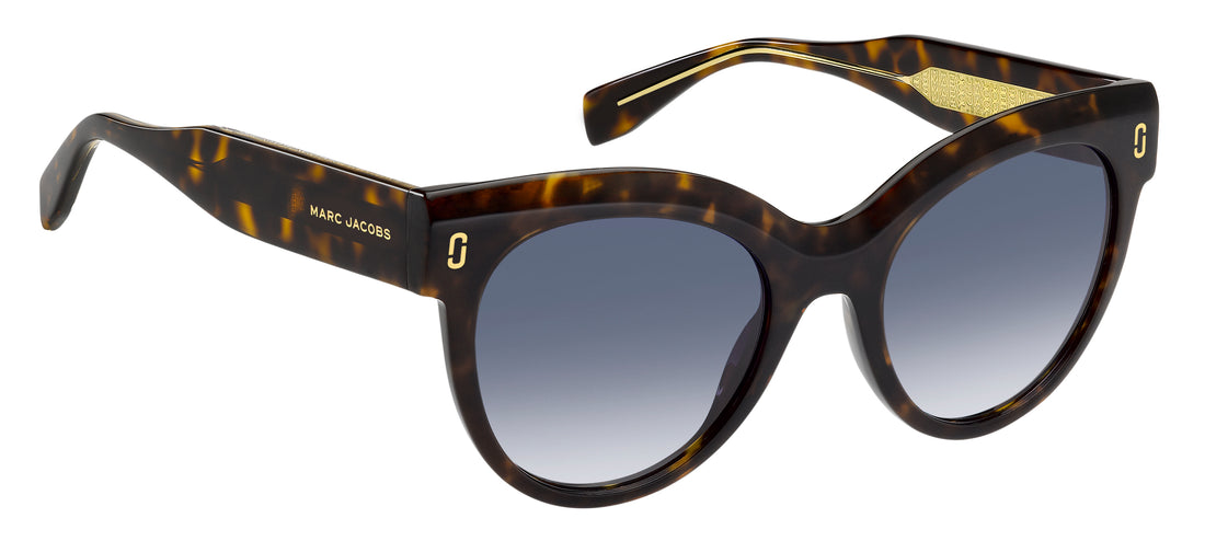 Óculos de sol marc jacobs mj 1134/s 086 08 havana cat eye femenino tamanho 52mm - Vista de detalhe
