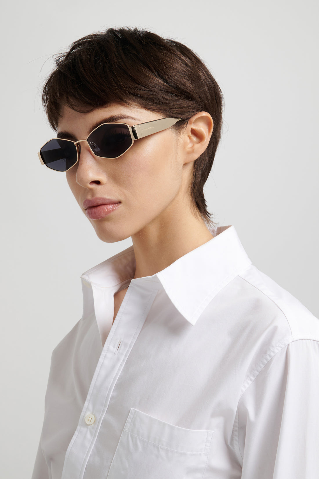 Sonnenbrillen marc jacobs marc 496/shiny rhl ir dorado square femenino größe 55mm - Detailansicht