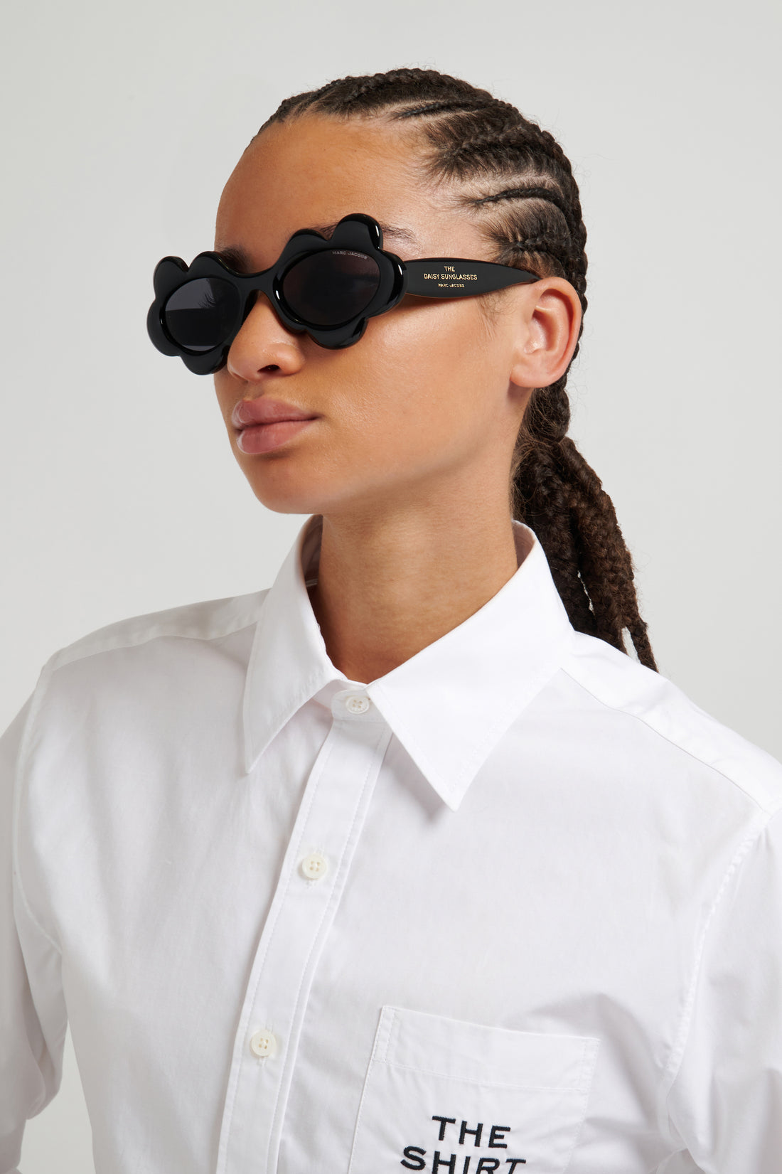 Óculos de sol marc jacobs marc 886/g/s 807 ir negro other shape femenino tamanho 54mm - Vista de detalhe