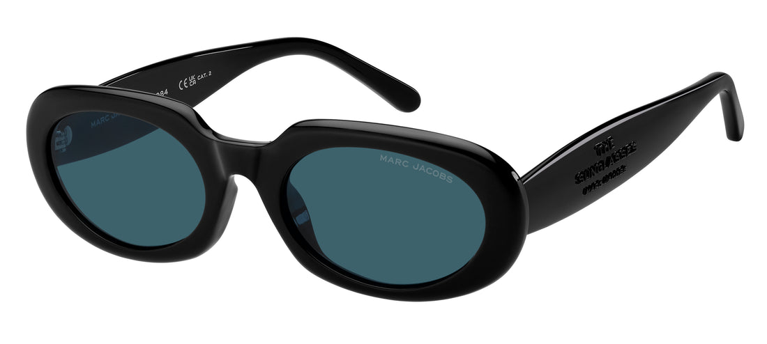 Óculos de sol marc jacobs marc 887/g/s 807 ku negro oval femenino tamanho 53mm - Vista principal