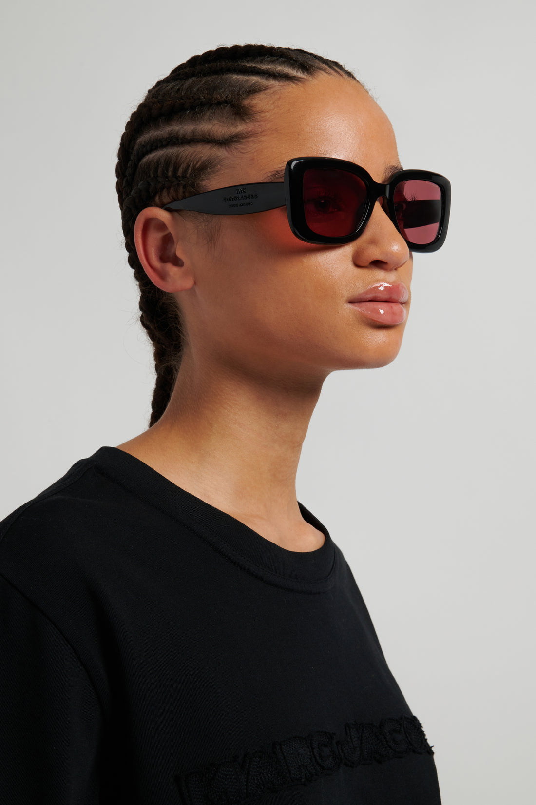 Óculos de sol marc jacobs marc 888/s 807 4s negro square femenino tamanho 53mm - Vista de detalhe