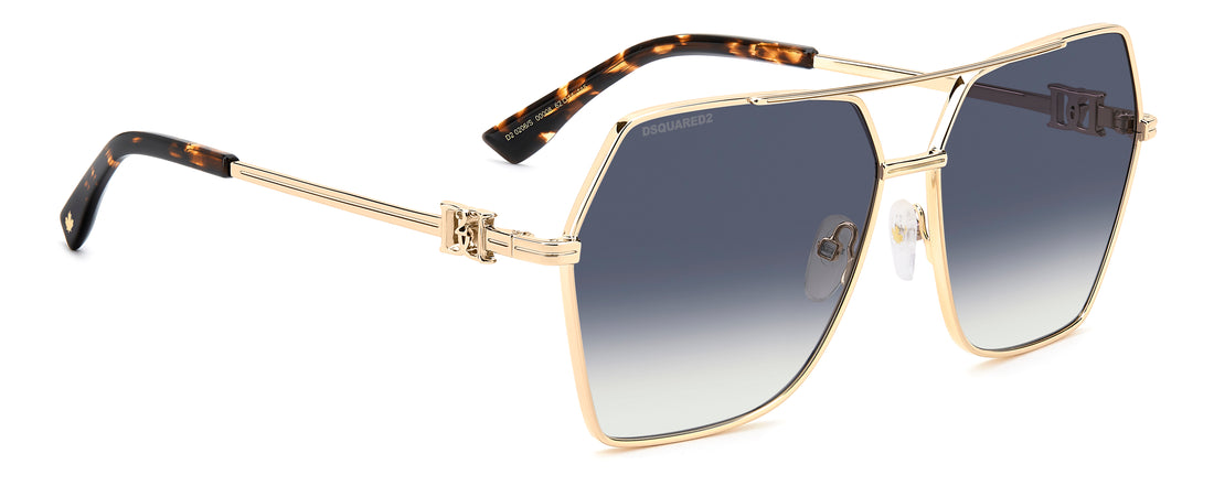 Occhiali da sole dsquared2 d2 0206/s 000 08 dorado butterfly femenino taglia 62mm - Vista dettagliata