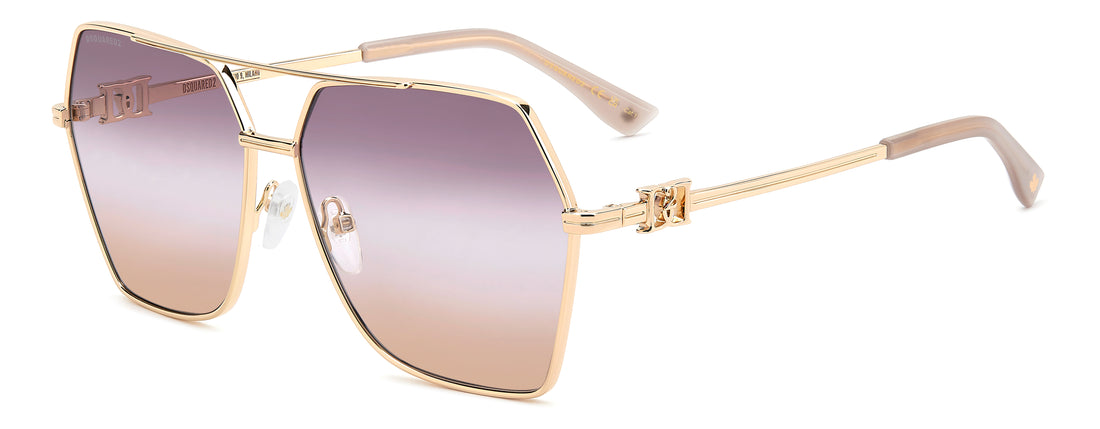 Gafas de sol dsquared2 d2 0206/s 000 qr dorado butterfly femenino talla 62mm - Vista principal