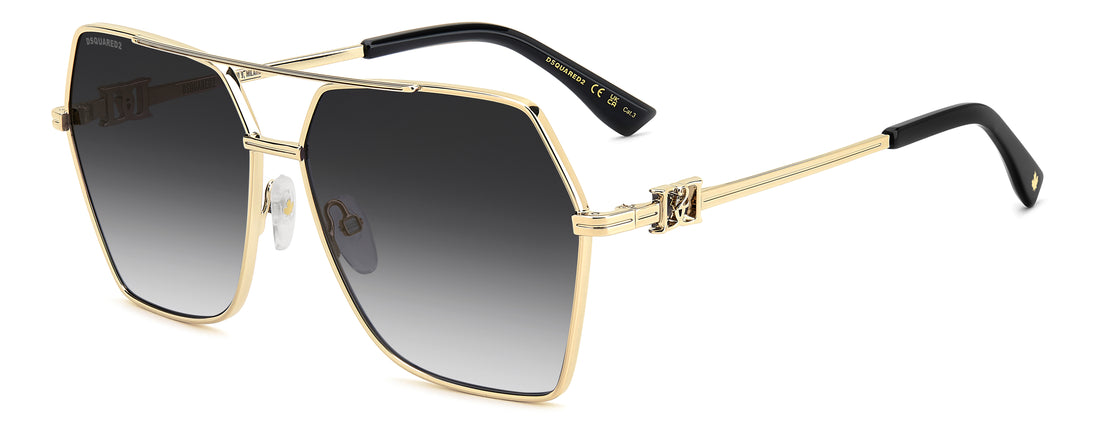 Occhiali da sole dsquared2 d2 0206/s j5g 9o dorado butterfly femenino taglia 62mm - Vista principale