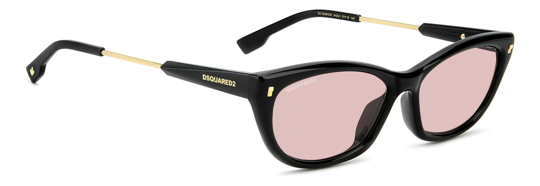 Sunglasses dsquared2 d2 0209/g/s 3h2 u1 negro cat eye femenino size 57mm - Detailed view
