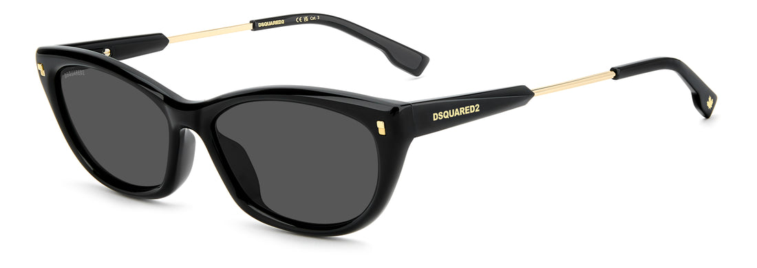 Sonnenbrillen dsquared2 d2 0209/g/s 807 ir negro cat eye femenino größe 57mm - Hauptansicht