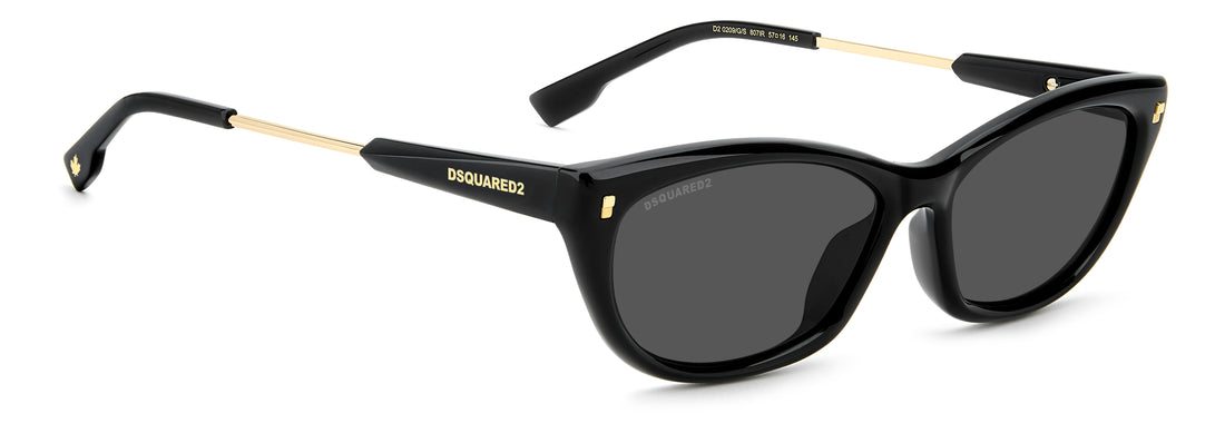 Sunglasses dsquared2 d2 0209/g/s 807 ir negro cat eye femenino size 57mm - Detailed view