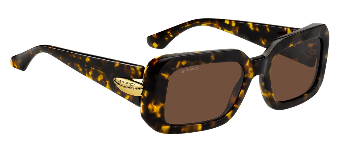 Óculos de sol etro 0132/s 086 70 havana rectangular femenino tamanho 53mm - Vista de detalhe