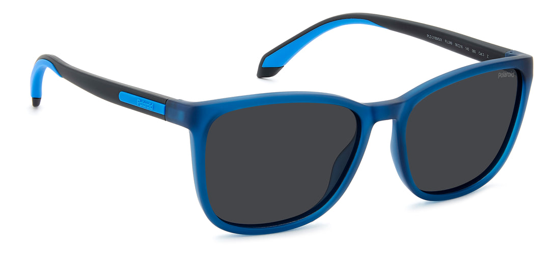 Sonnenbrillen polaroid pld 2169/s/x fll m9 azul square femenino größe 56mm - Detailansicht