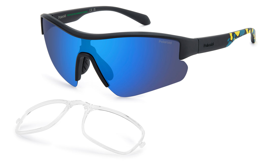 Óculos de sol polaroid pld 7061/ci/s 003 5x negro mask masculino tamanho 99mm - Vista principal
