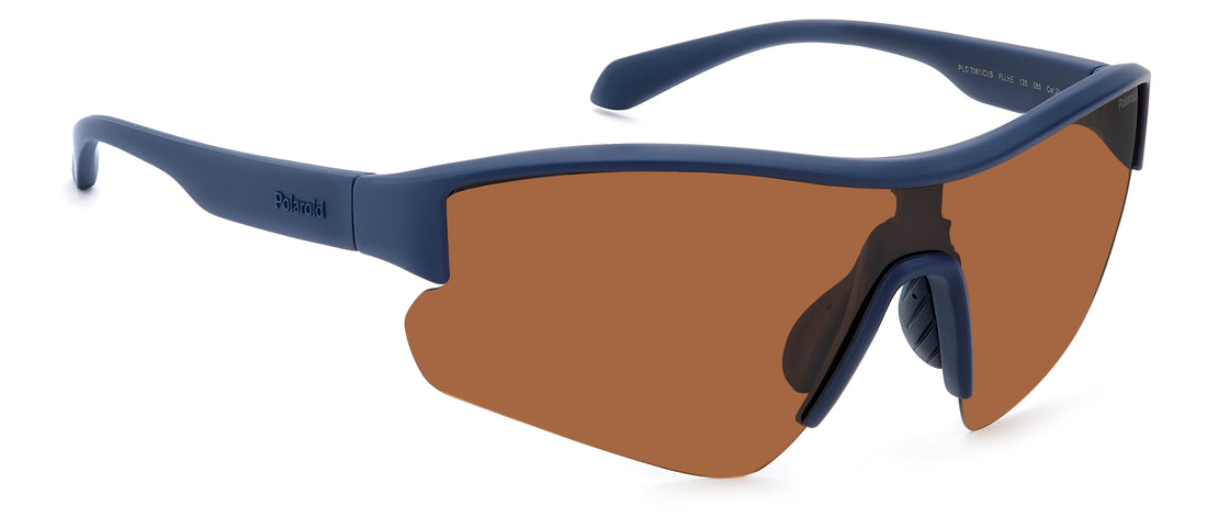 Óculos de sol polaroid pld 7061/ci/s fll he azul mask masculino tamanho 99mm - Vista de detalhe